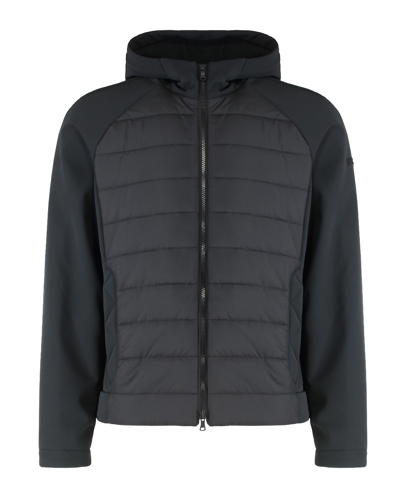 Paul&Shark Technical Fabric Hooded Jacket - black