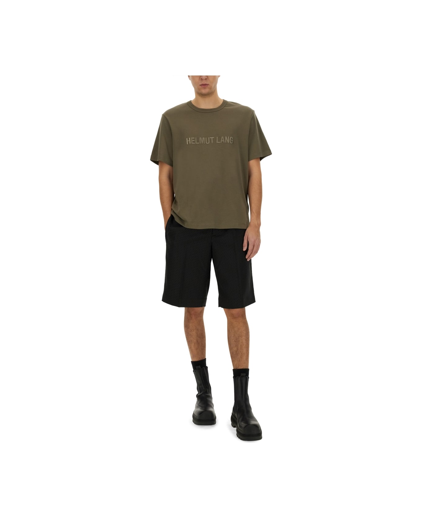 Helmut Lang Short Car Tailored - BLACK