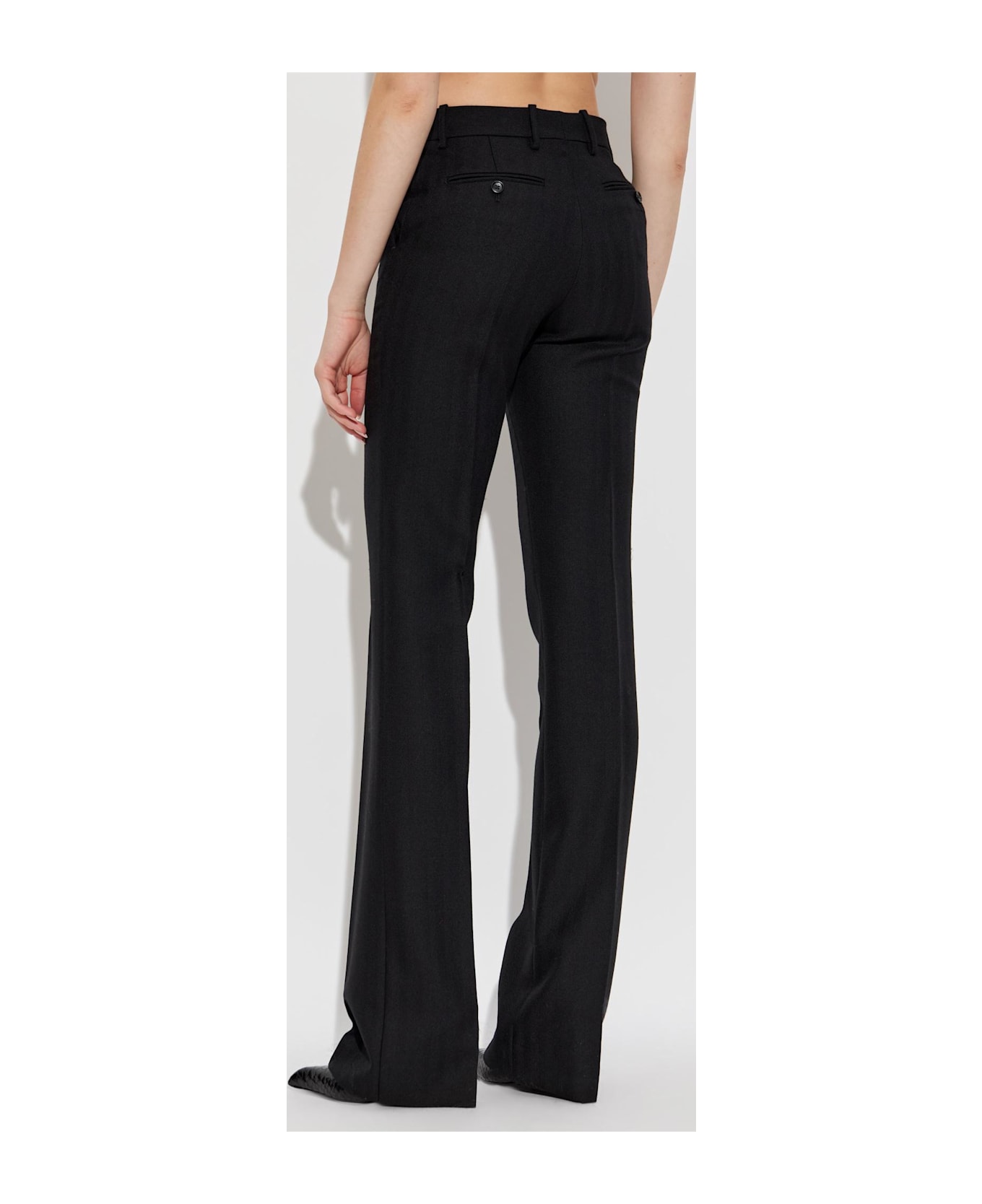 Tom Ford Herringbone Patterned Trousers - BLACK