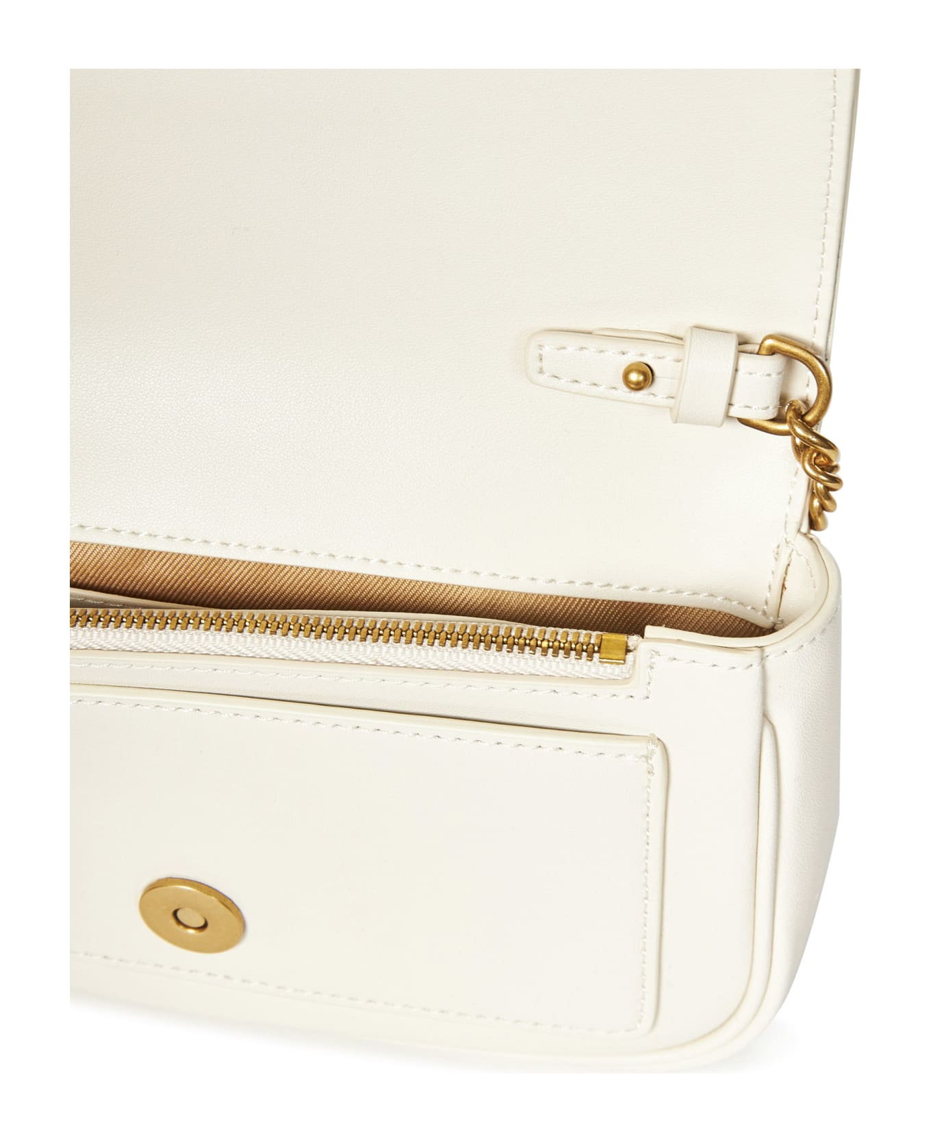 Pinko Pocket Love Bag One Simply Shoulder Bag - White