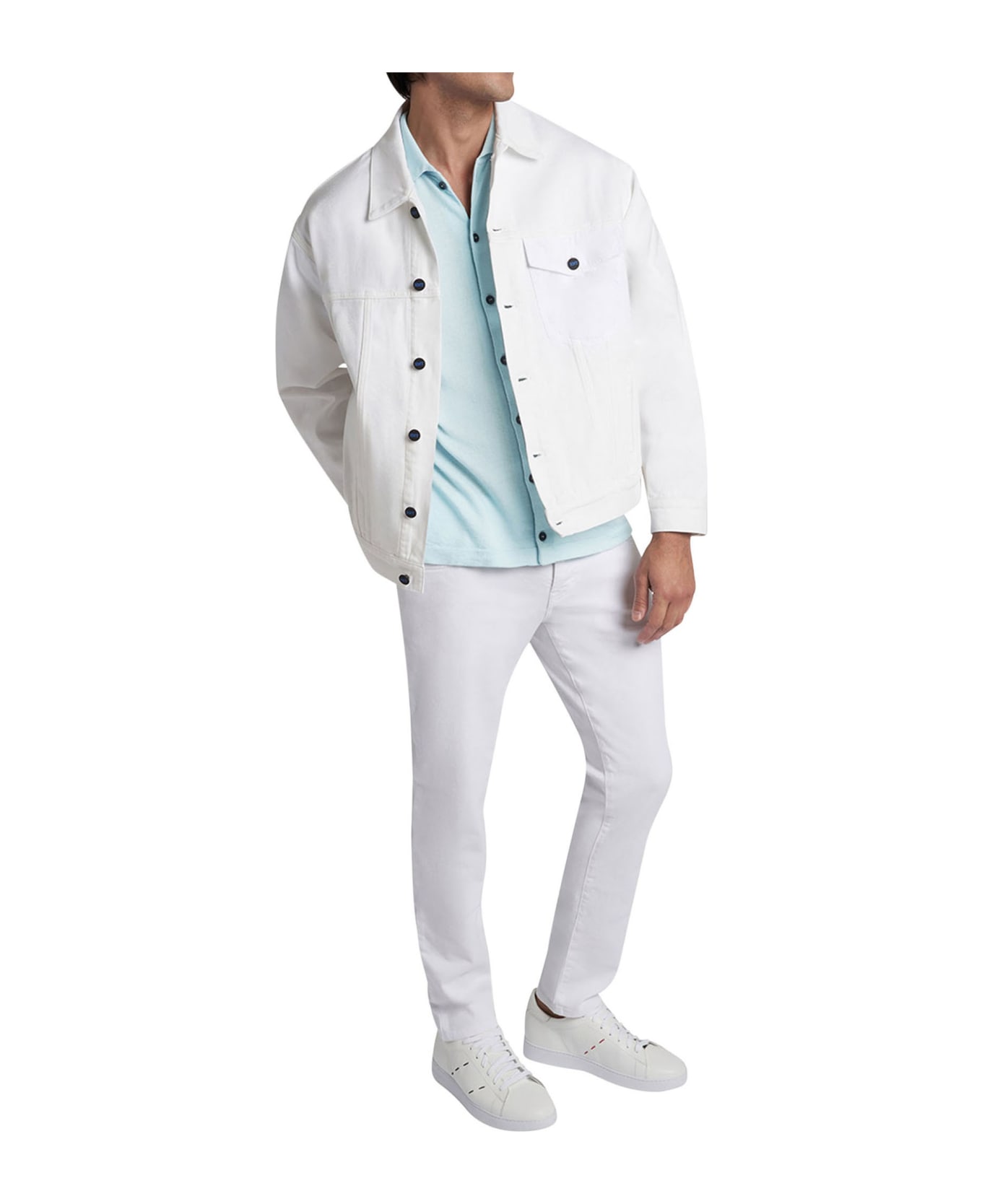 Kiton Blouson Cotton - WHITE