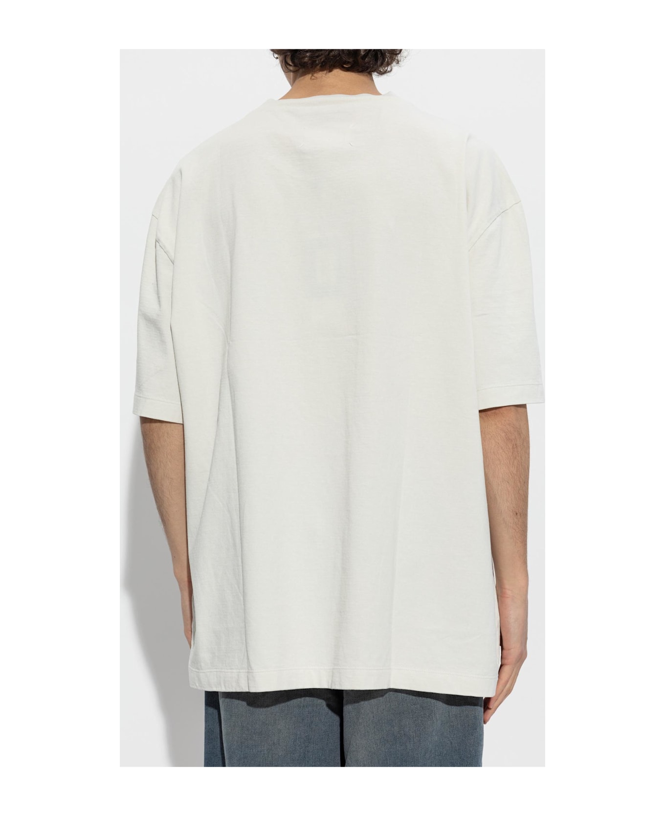 Maison Margiela T-shirt With Logo - Ecru