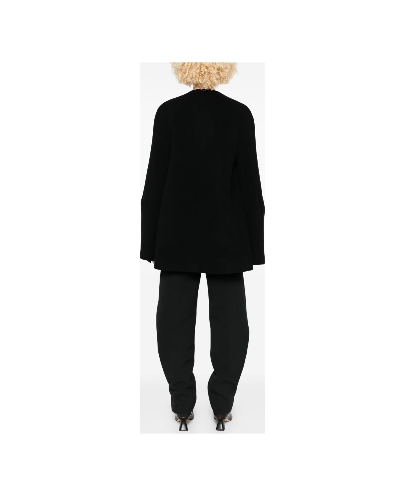 Totême Wool Bell-sleeve Coat - Black