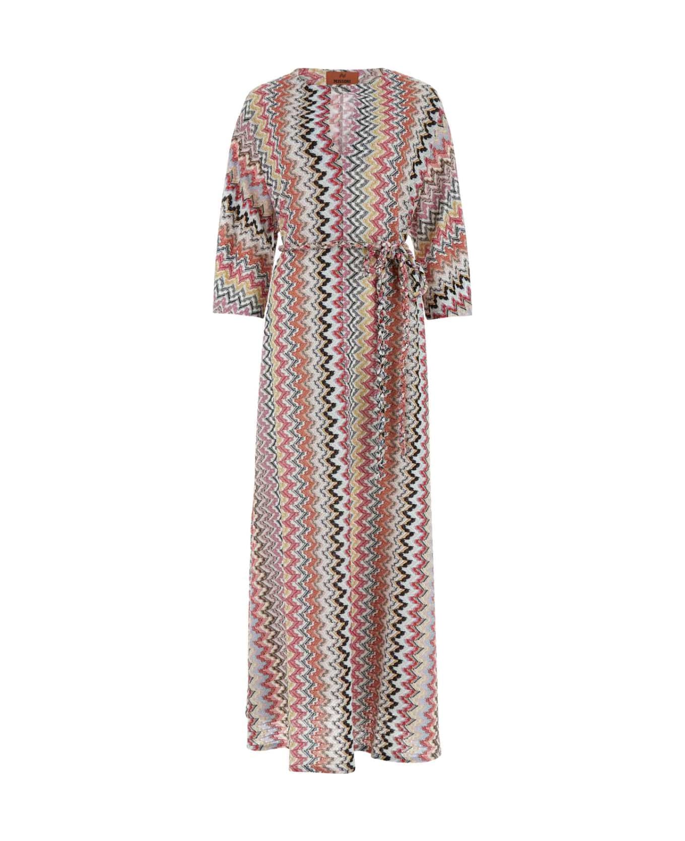 Missoni Embroidered Viscosa Blend Dress - PINKWHTTONEMULTI