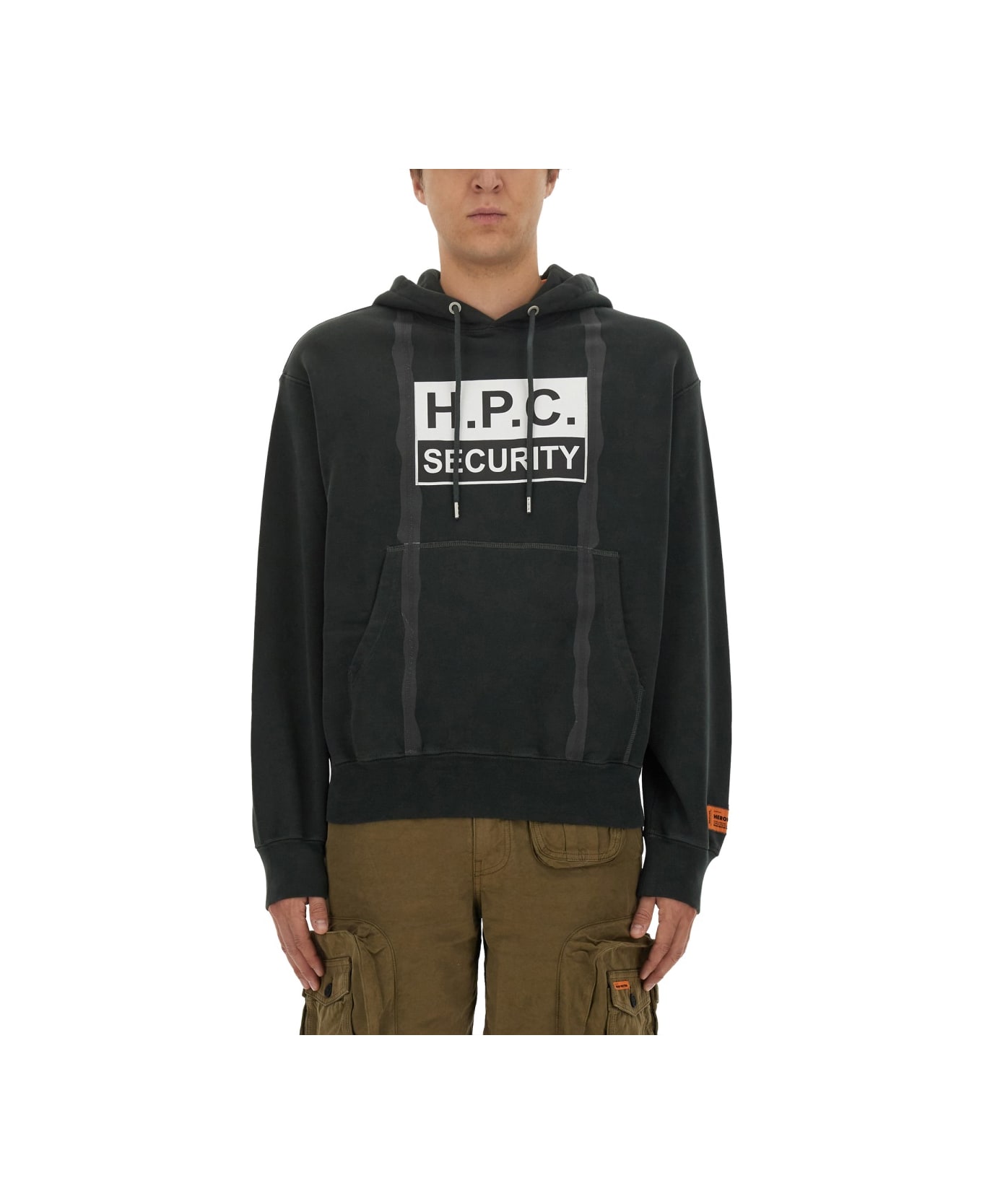 HERON PRESTON Sweatshirt With Logo Print - BLACK