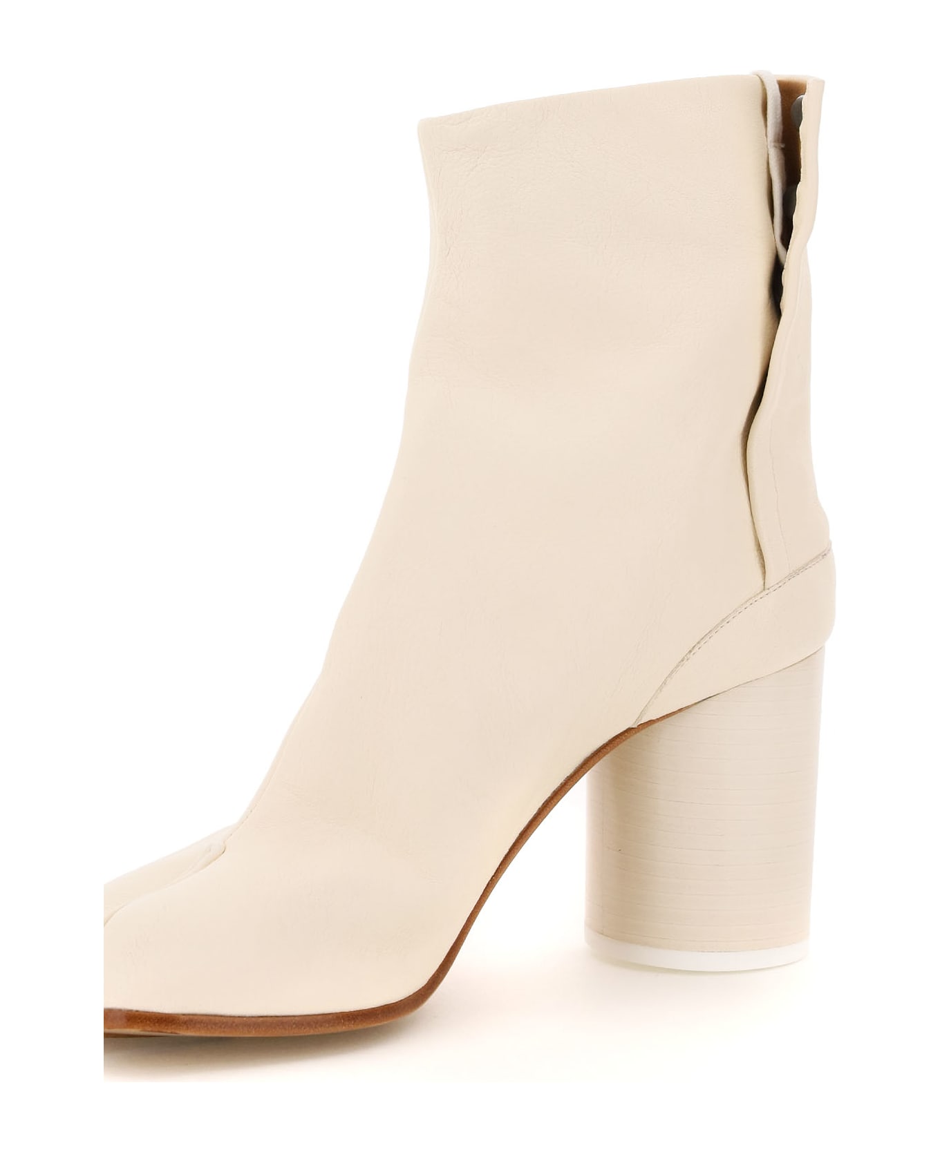 Maison Margiela Tabi Leather Ankle Boots - White