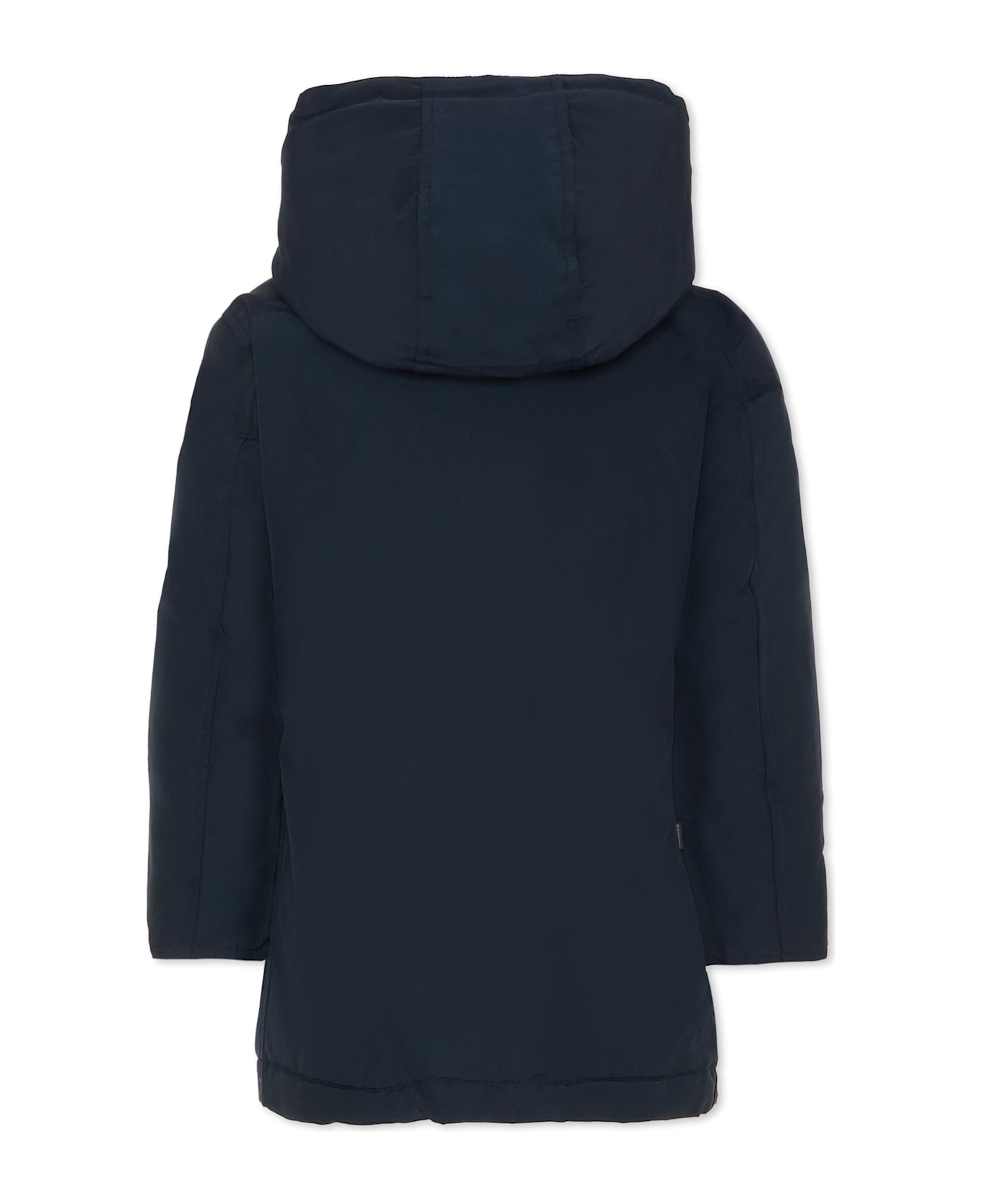 Woolrich Blue Arctic Parka For Boy With Logo - Blue