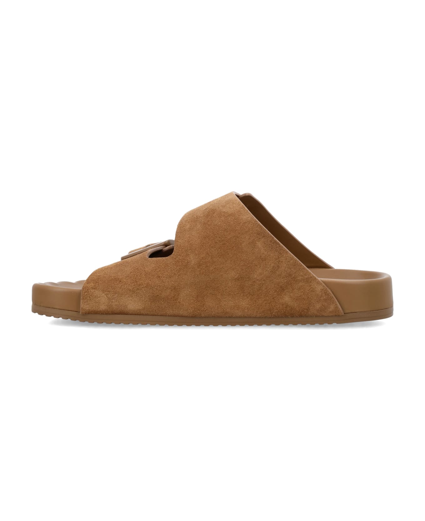Balenciaga Camel Suede Sunday Slippers | italist