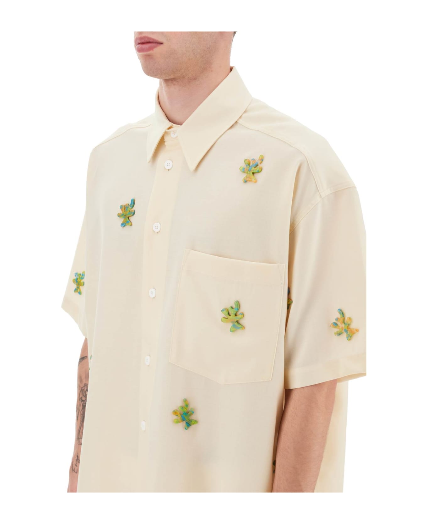 Bonsai 'alberello' Shirt - IVORY (Beige) シャツ