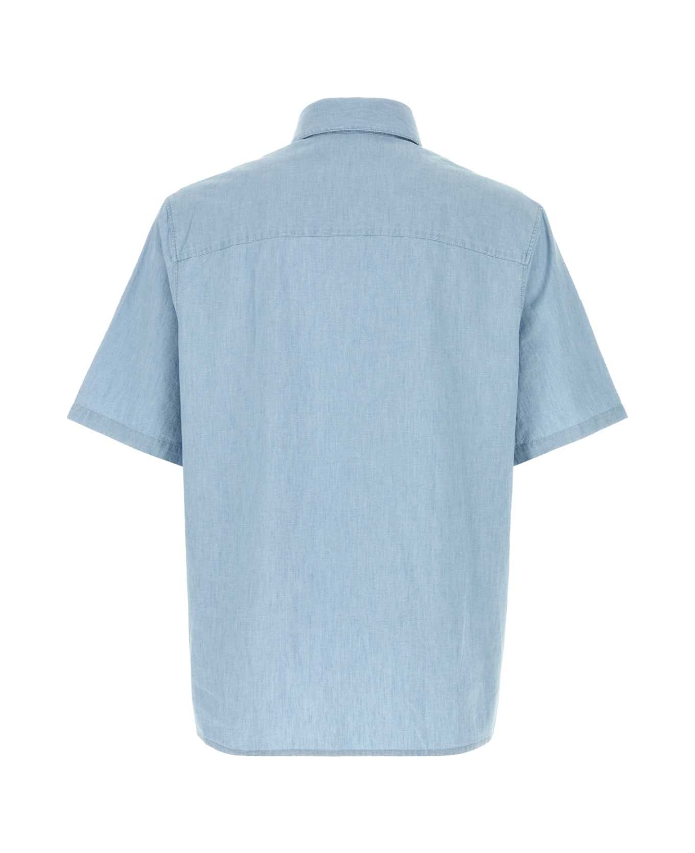 Maison Kitsuné Light Blue Chambray Shirt - INDIGO
