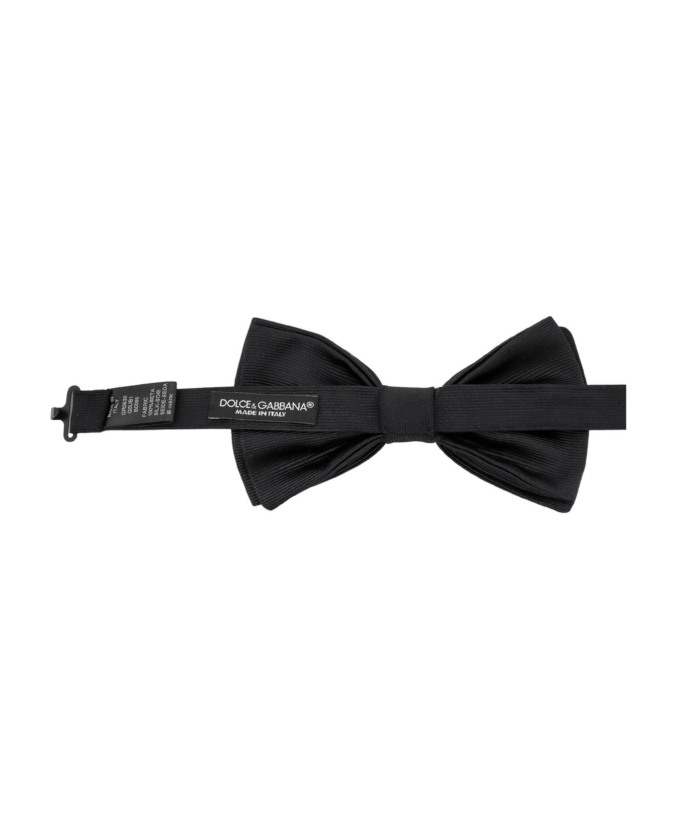 Dolce & Gabbana Silk Bow Tie - Black