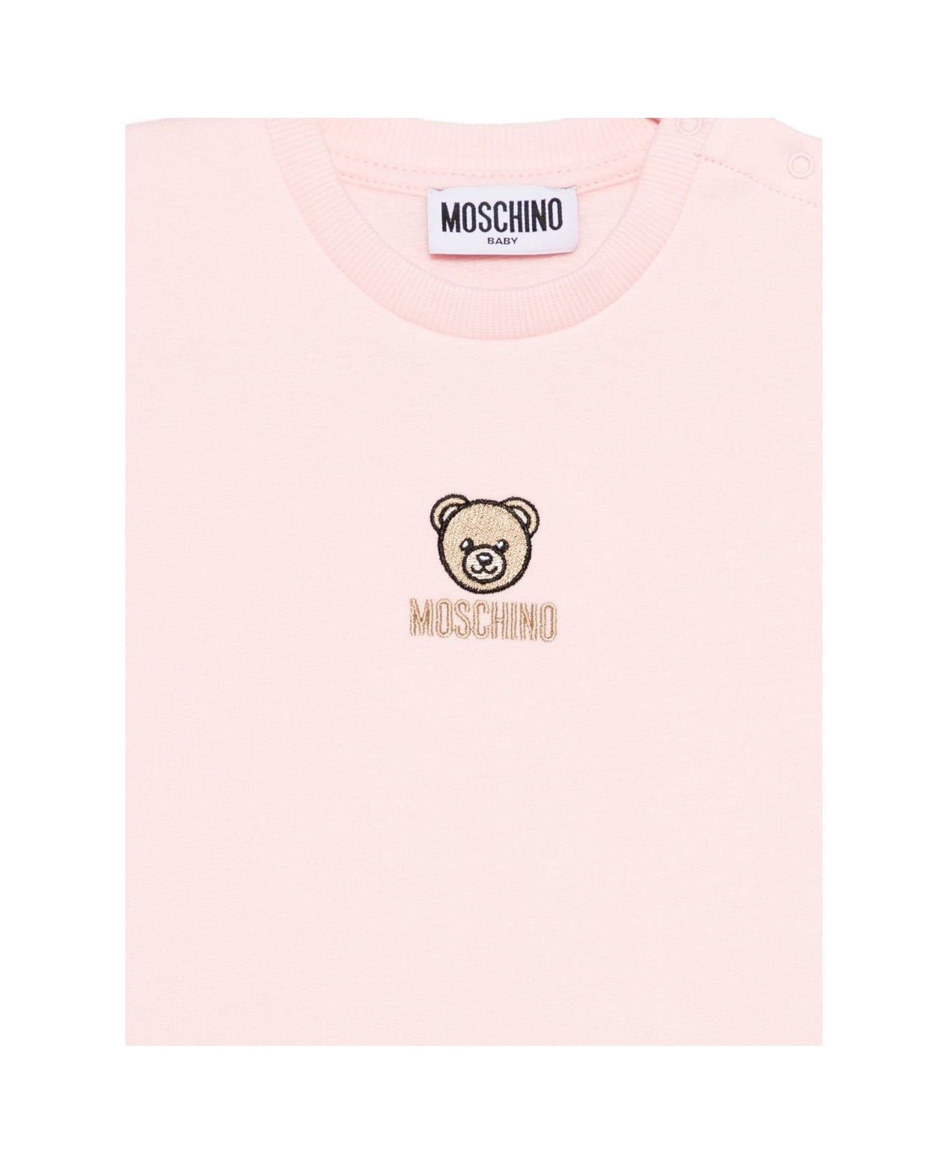 Moschino Kids Dress With Ruffles And Embroidery - Pink ボディスーツ＆セットアップ