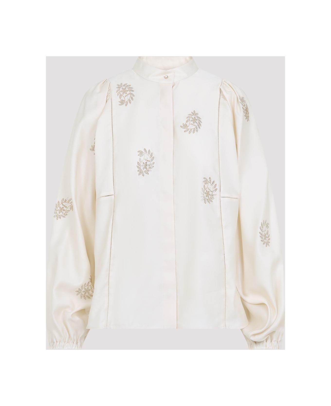 Max Mara Caladio Ricamo Blouse - Bianco Tela