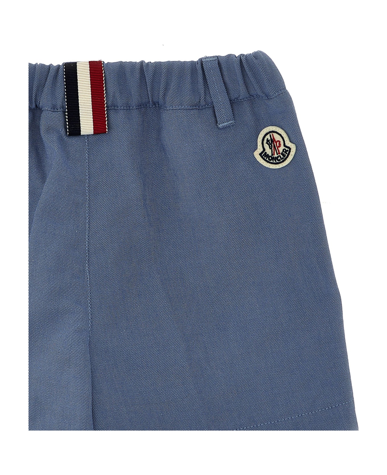 Moncler Chambray Shorts - Light Blue ボトムス