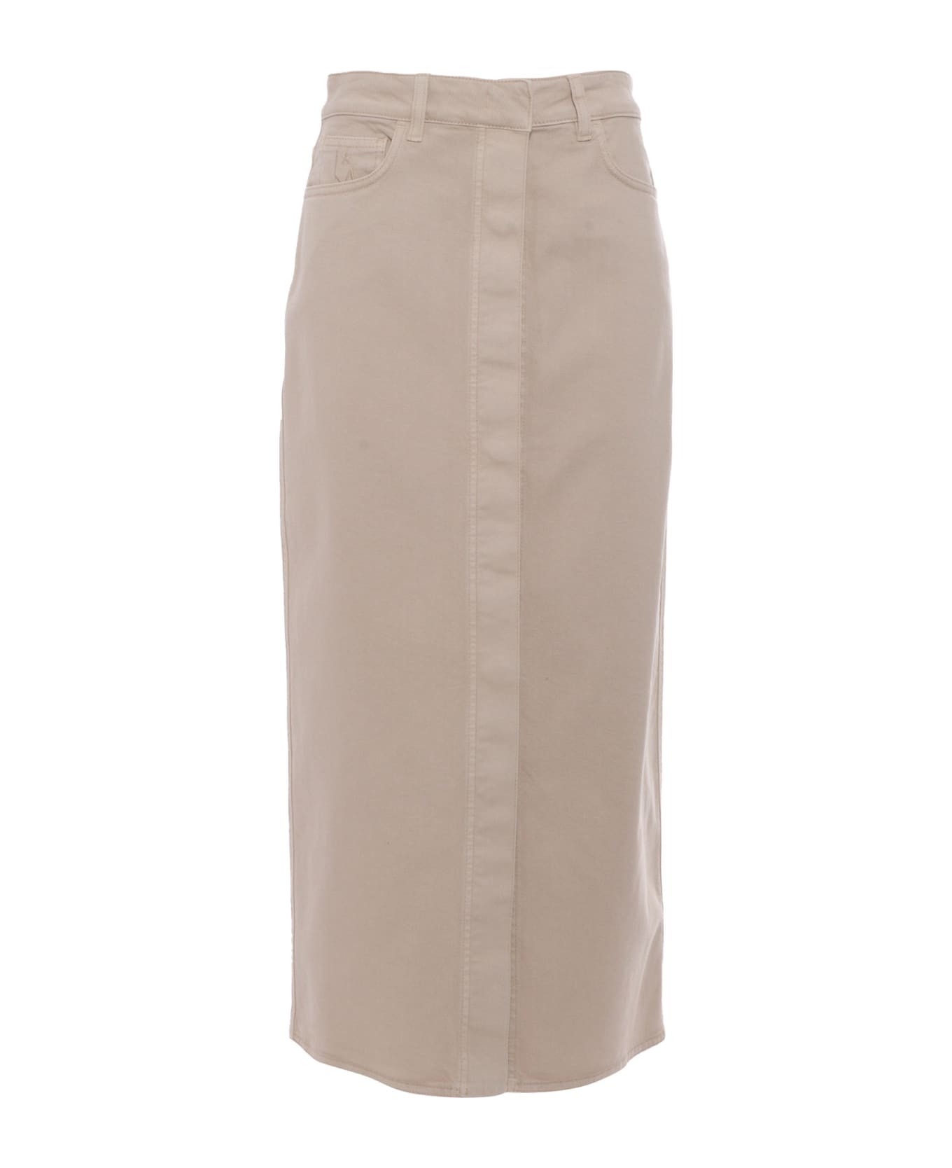 Lorena Antoniazzi Denim Skirt - BEIGE