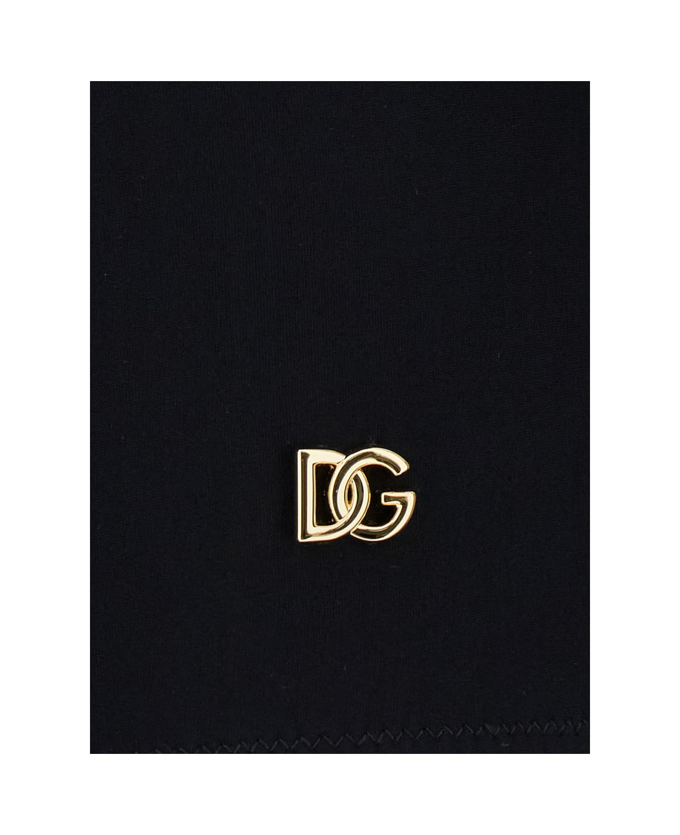 Dolce & Gabbana One-piece Swimsuit With Dg Logo Detail - Black
