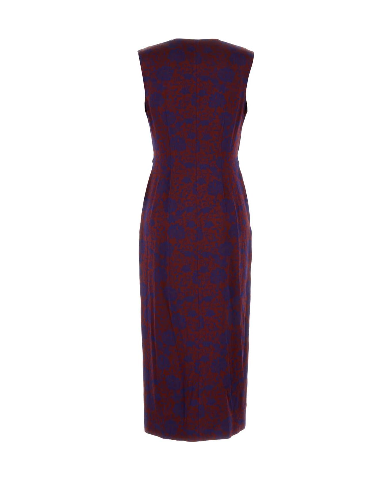 Dries Van Noten Embroidered Viscose Blend Romina Vest - BURGUNDY