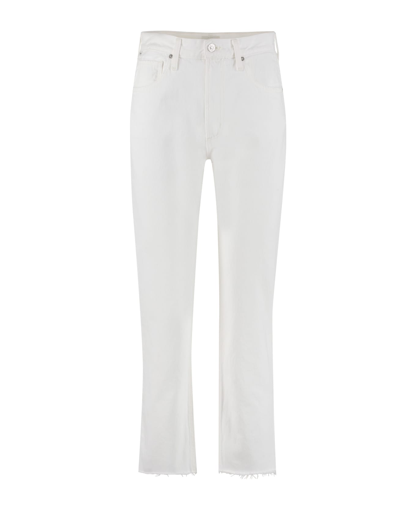 Citizens of Humanity Daphne Crop Stovepipe Jeans - White