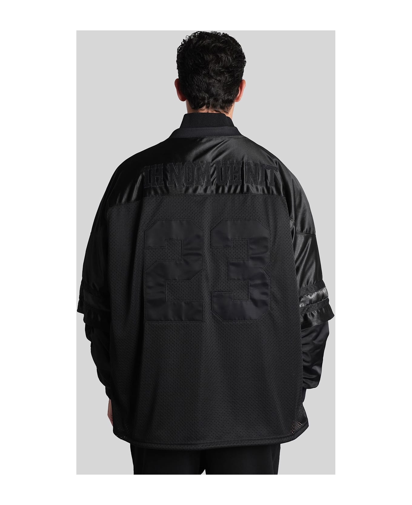 ih nom uh nit Bomber Jacket In Black Polyamide - black