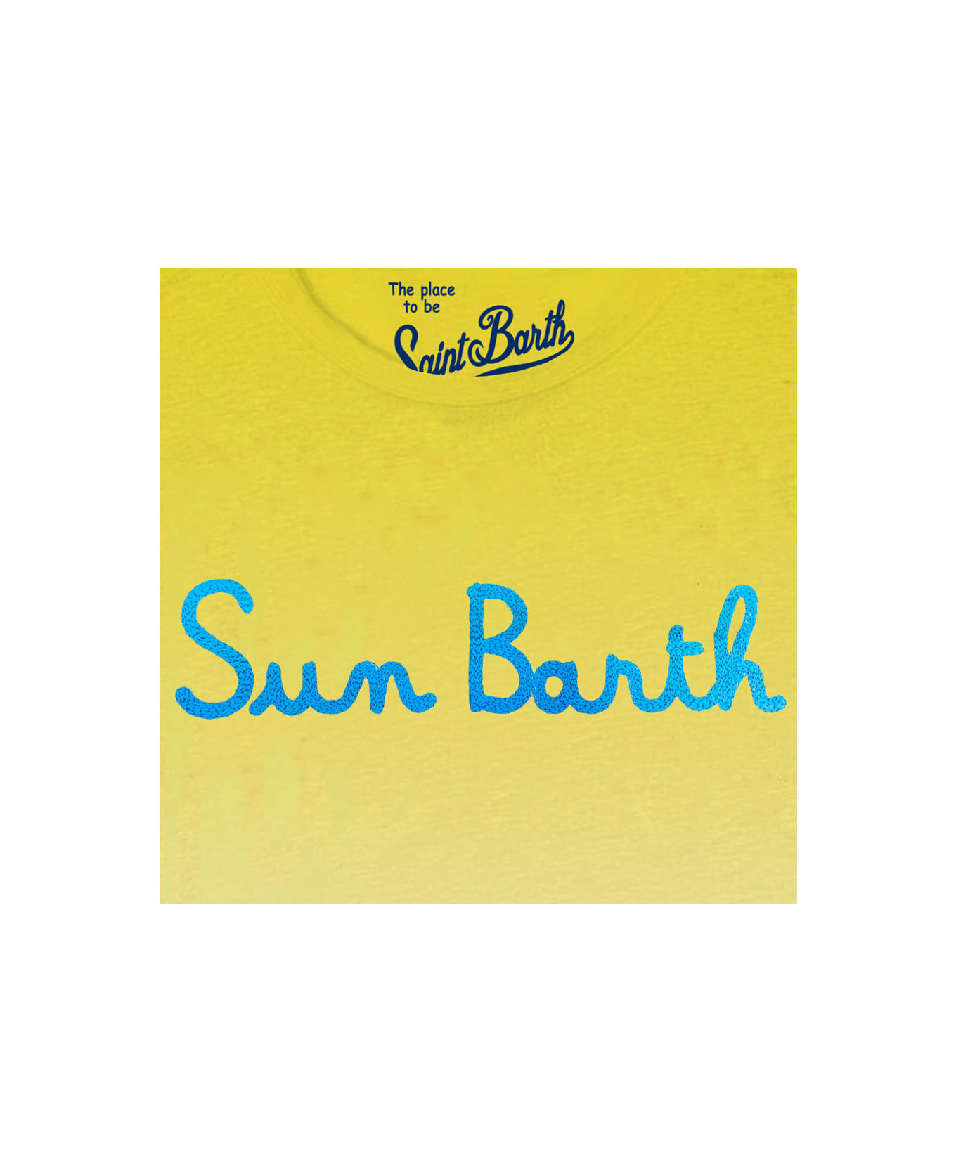 MC2 Saint Barth Sun Barth Embroidered T-shirt - YELLOW