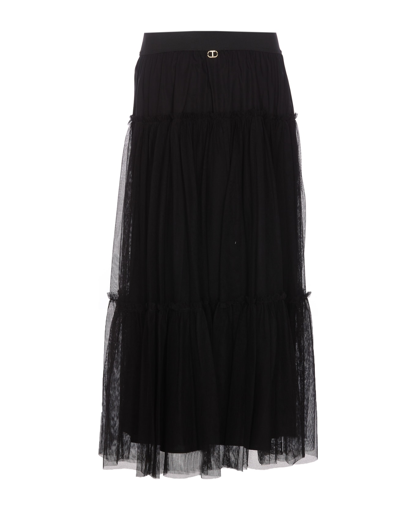TwinSet Tulle Maxi Skirt - Black