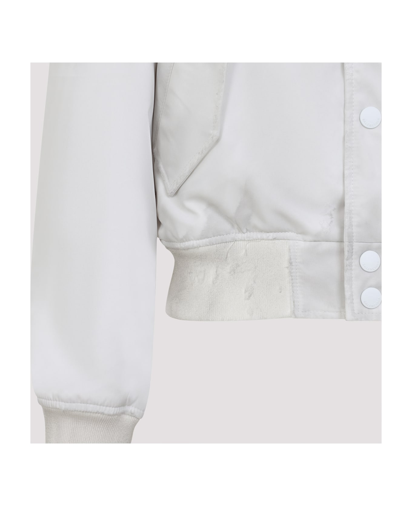 Balenciaga Shrunk Varsity Jacket - White