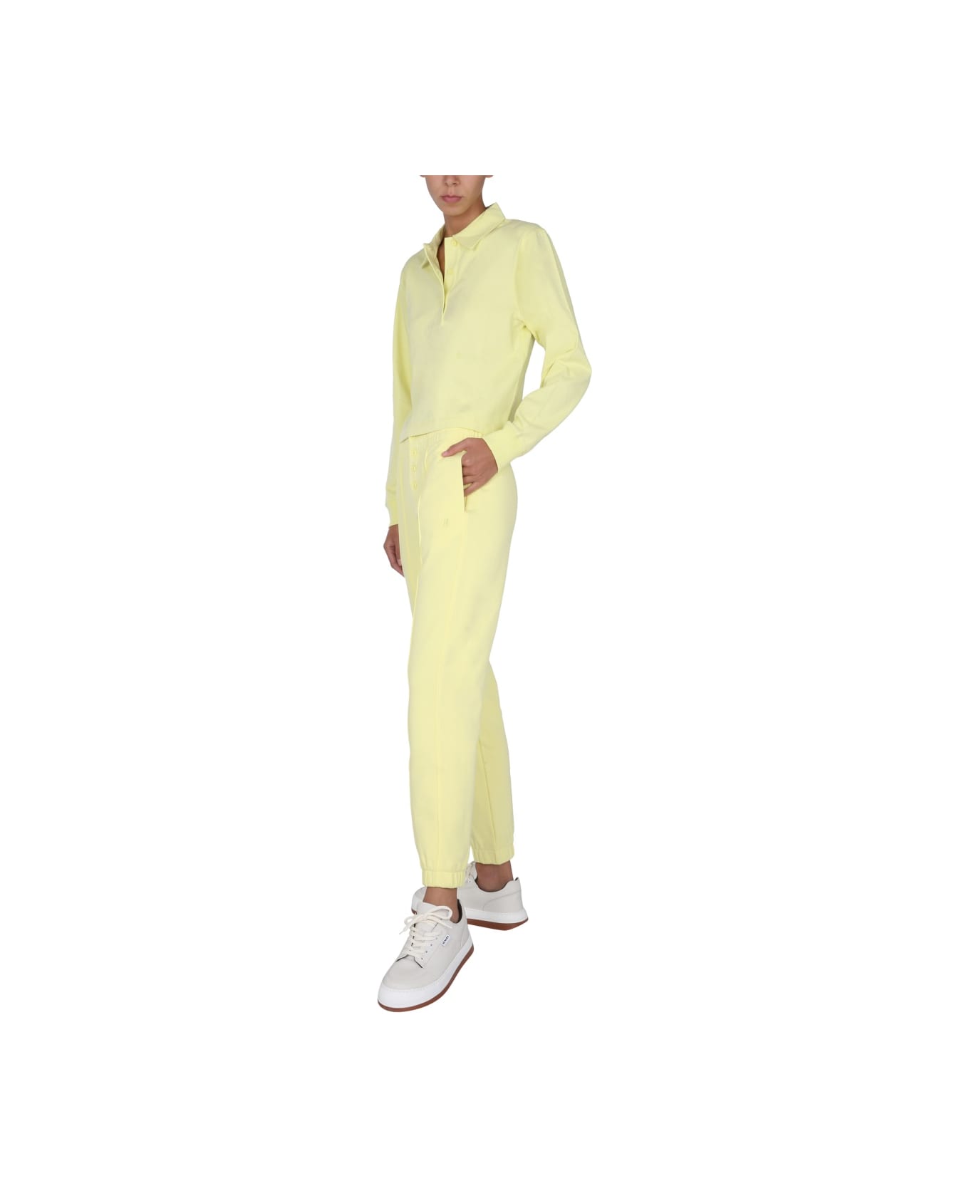 Helmut Lang Jogging Pants With Buttons - YELLOW