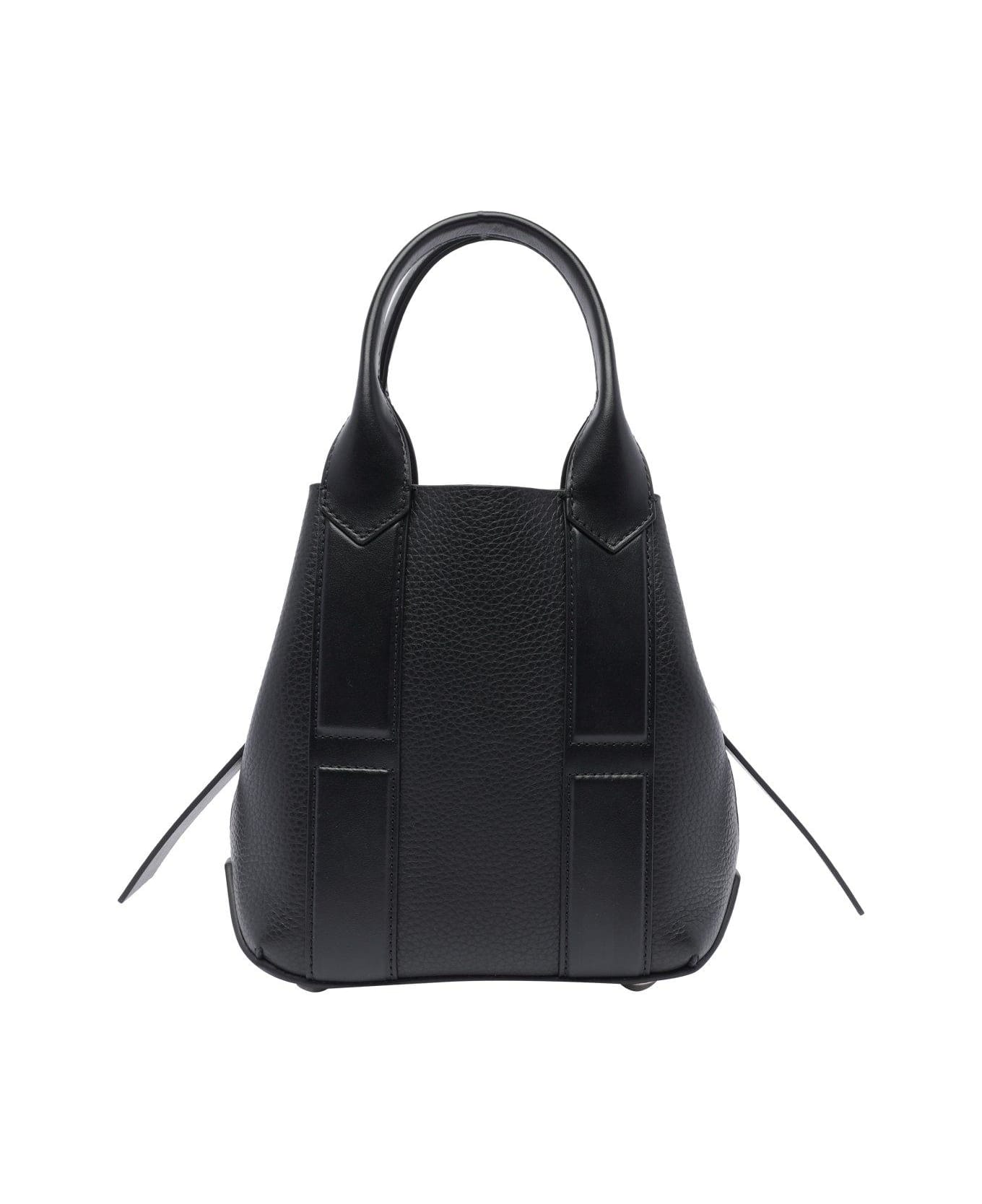 Hogan Small Script Shopping Bag - Black