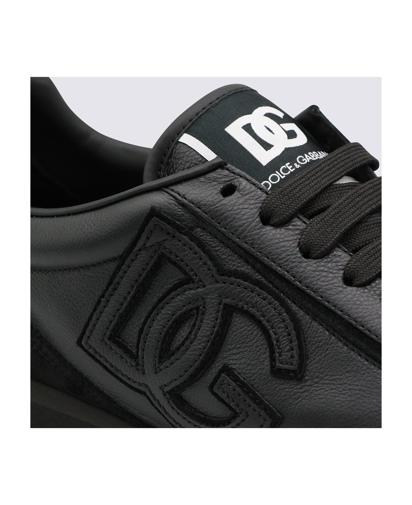 Dolce & Gabbana Black Leather Sneakers - Black