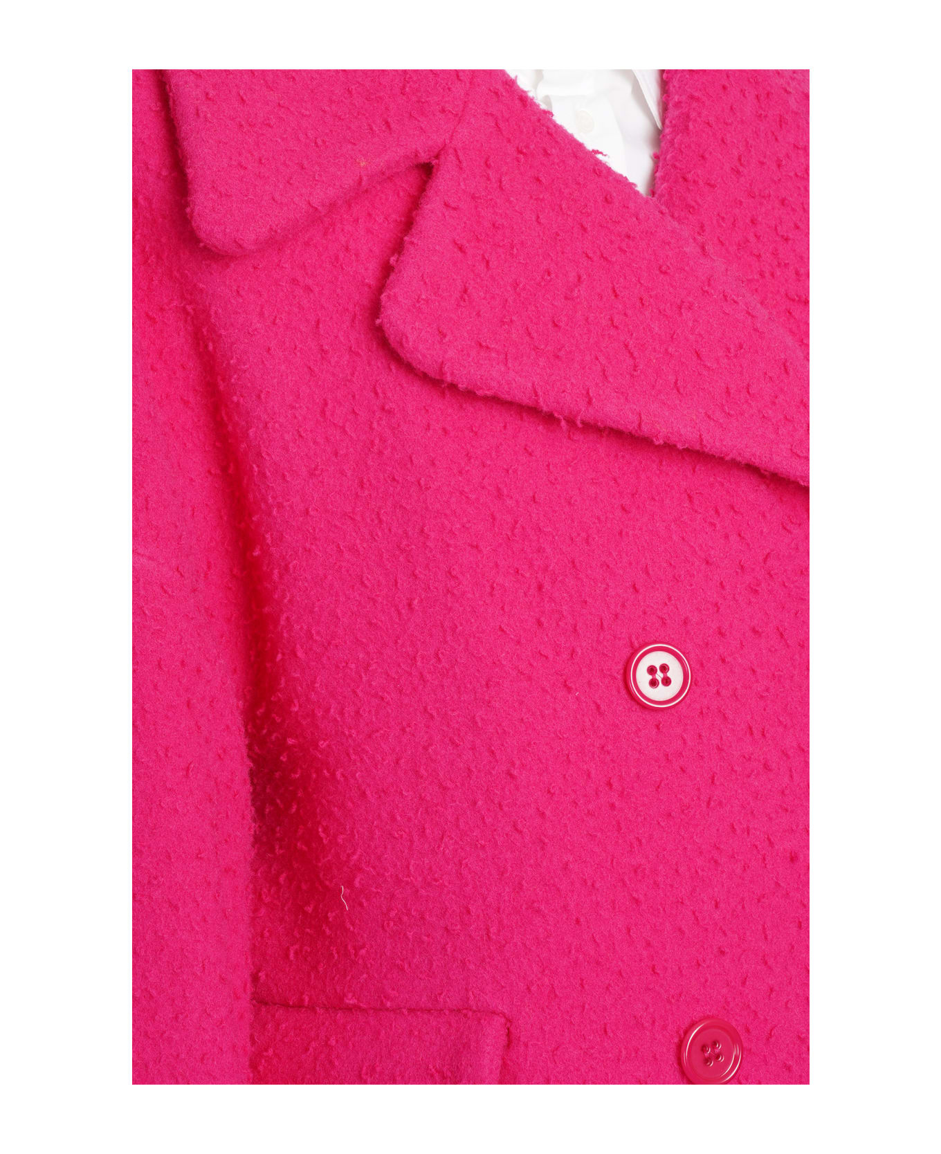 RED Valentino Coat In Fuxia Wool - fuxia