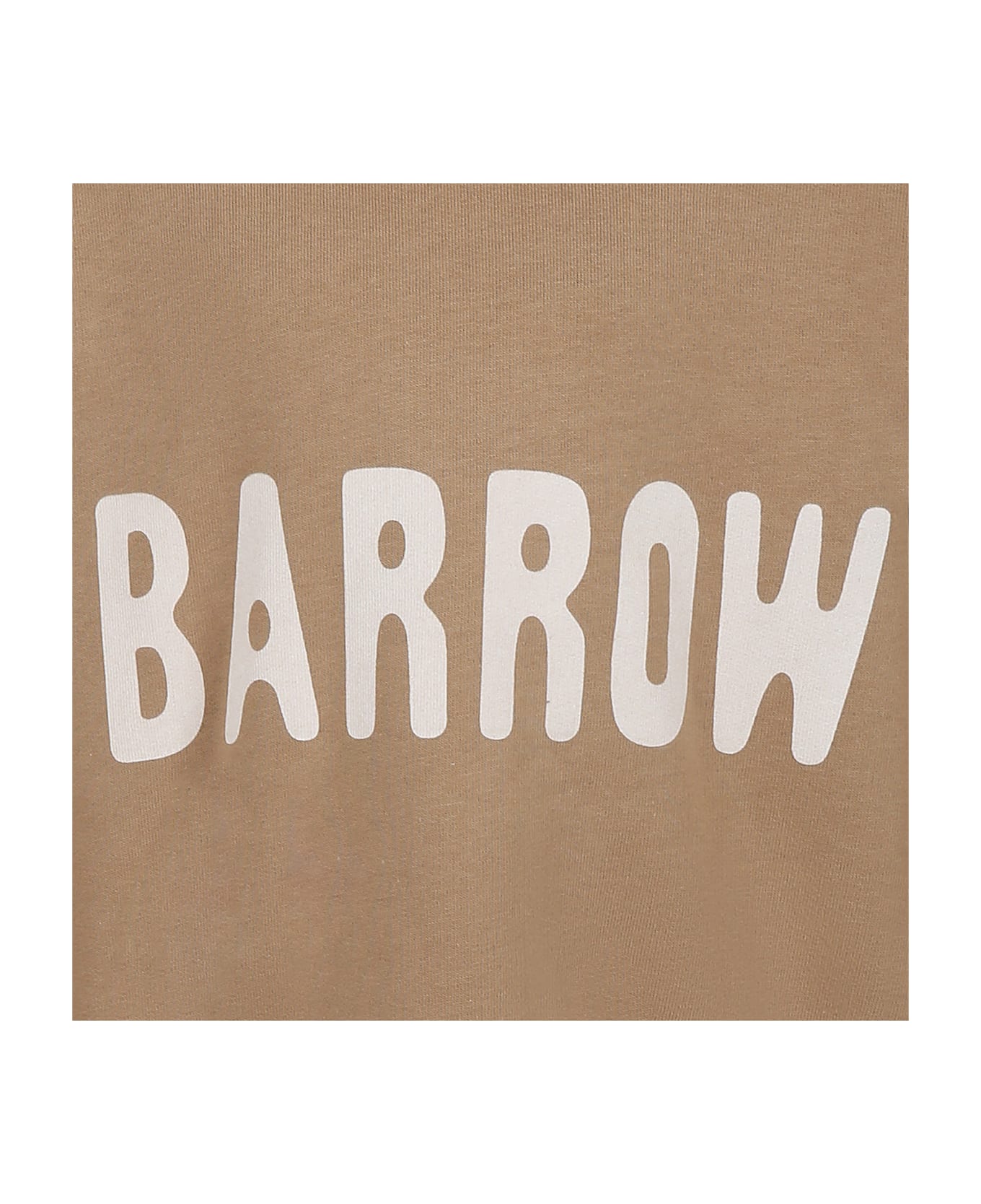 Barrow Beige Sweatshirt For Kids With Smiley - Tannin