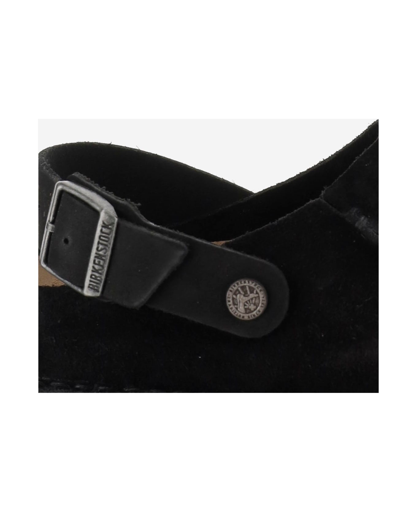 Birkenstock Suede Leather Sandals - Black