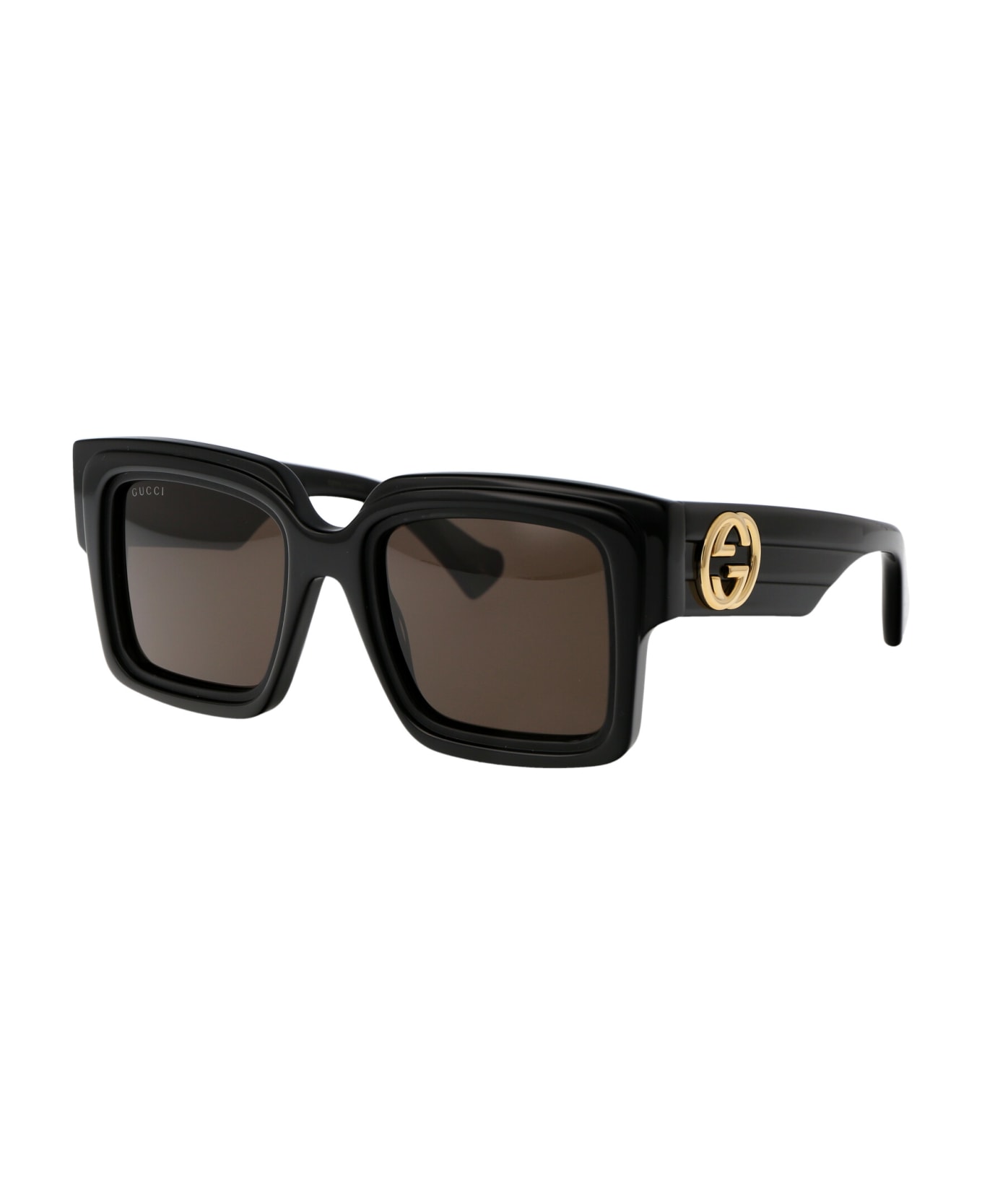 Gucci Eyewear Gg1307s Sunglasses - 001 BLACK BLACK BROWN
