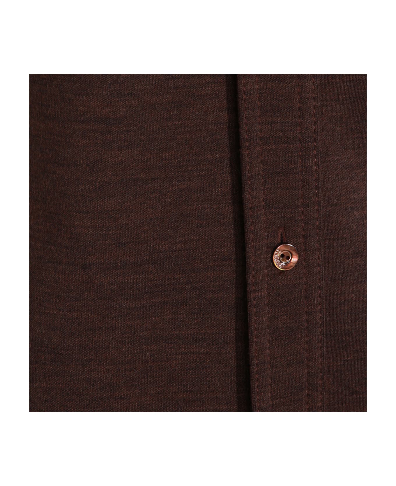 Gucci Brown Wool Polo Shirt - Brown