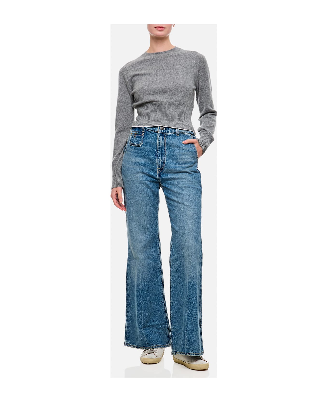 Levi's Ribcage Bells Vintage Denim Pants - Blue