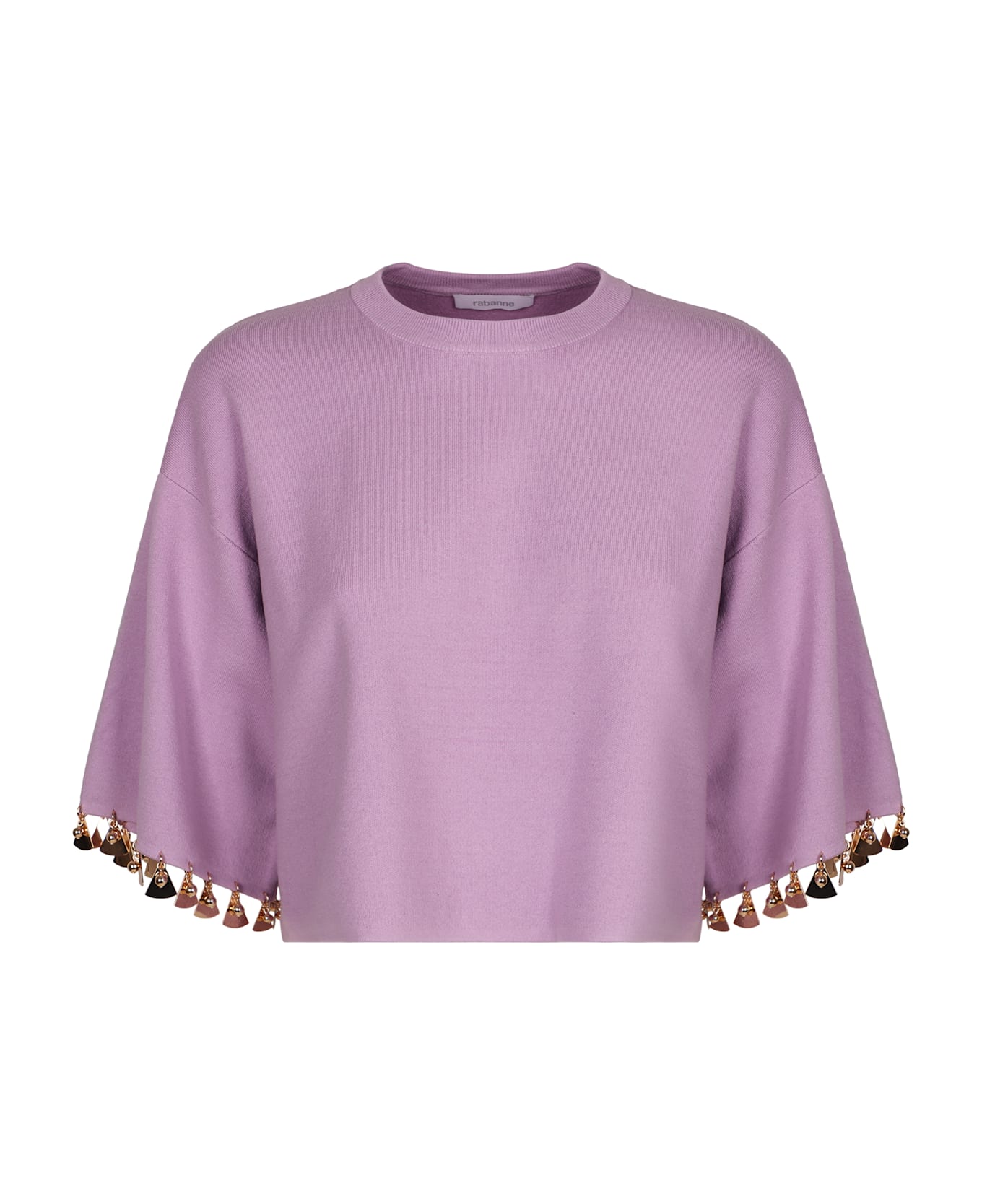 Paco Rabanne Cotton Blend Crew-neck Sweater - Pink