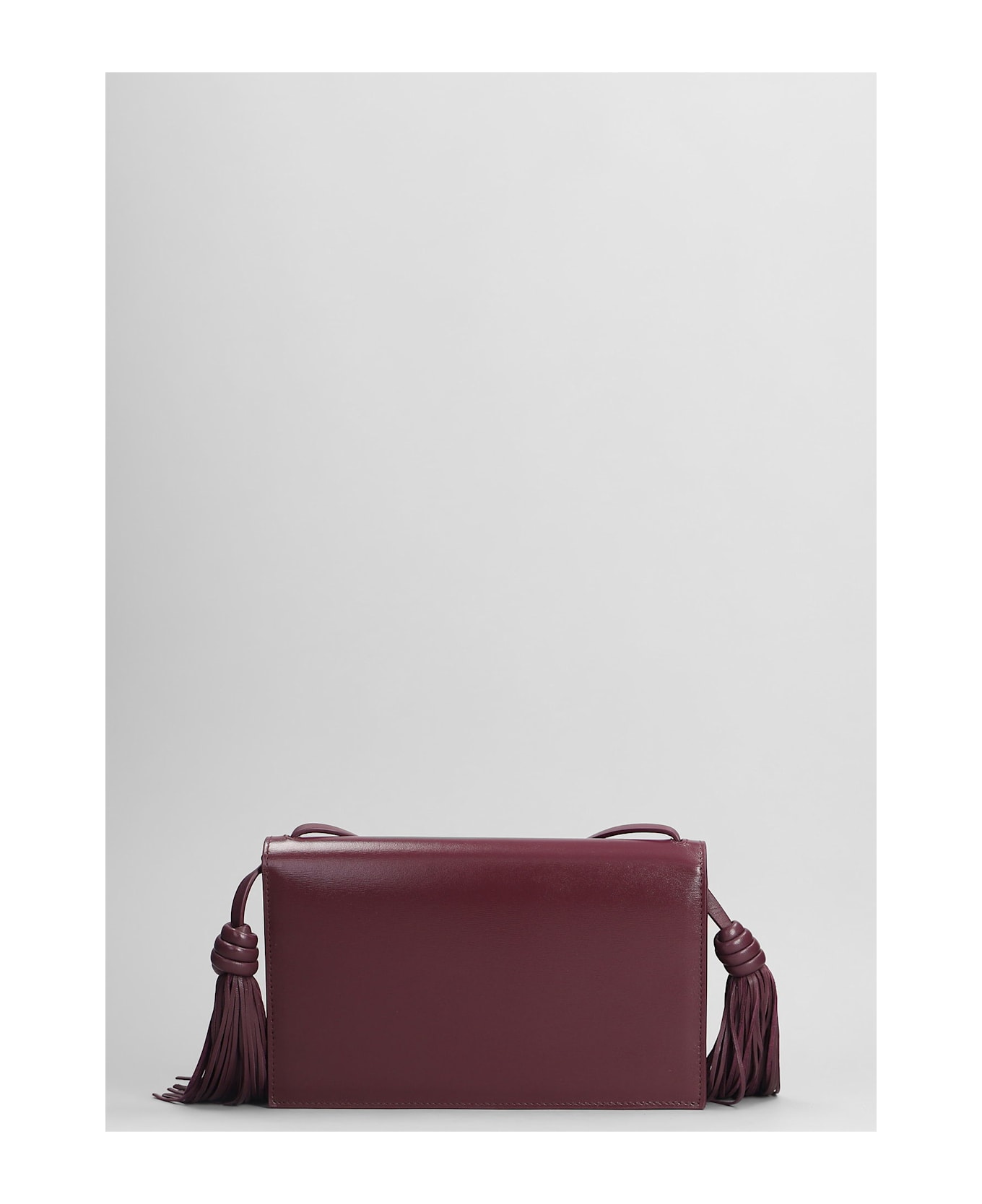 Jil Sander Tassel Shoulder Bag In Viola Leather - Viola