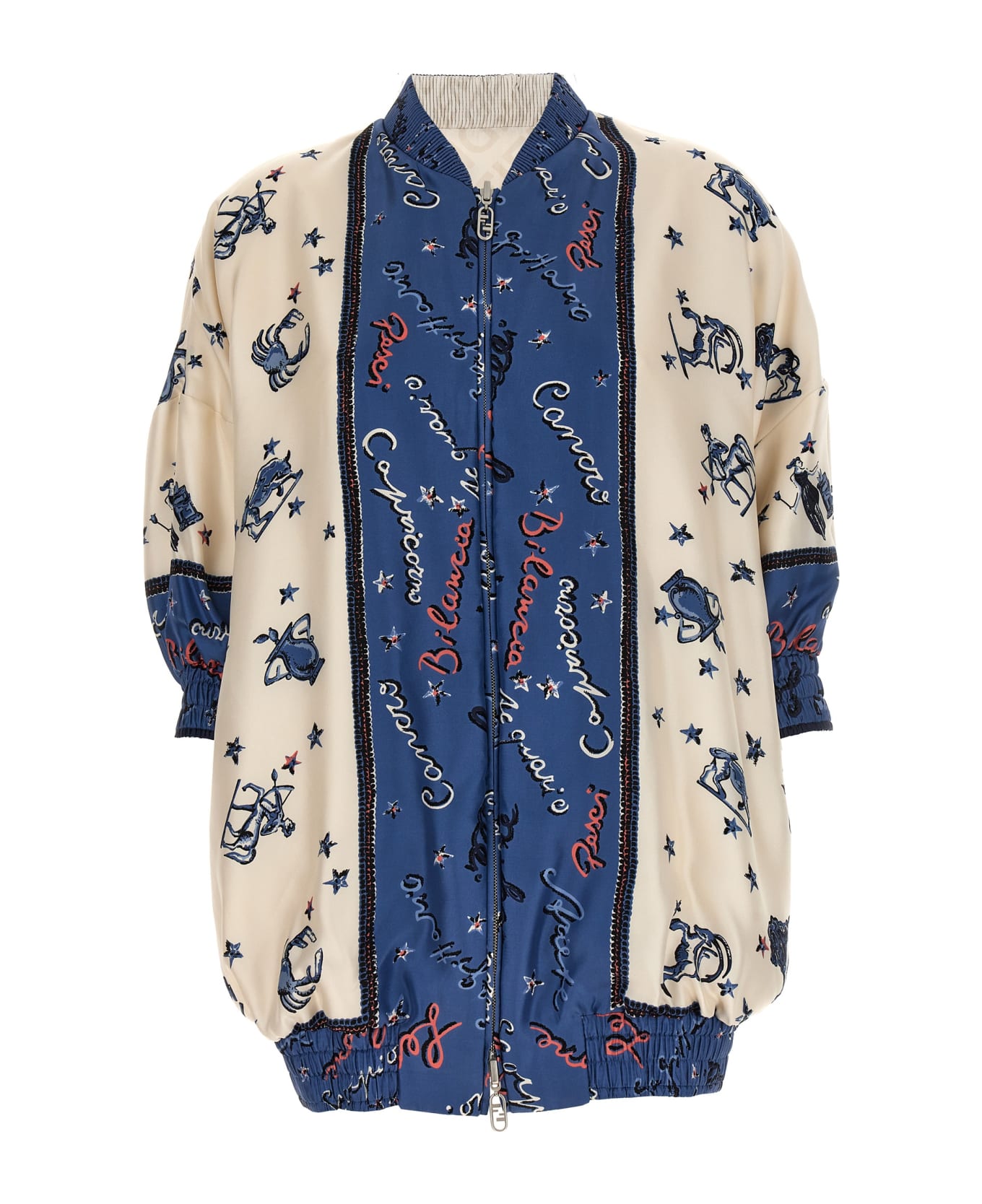 Fendi 'fendi Astrology' Reversible Bomber Jacket - Multicolor