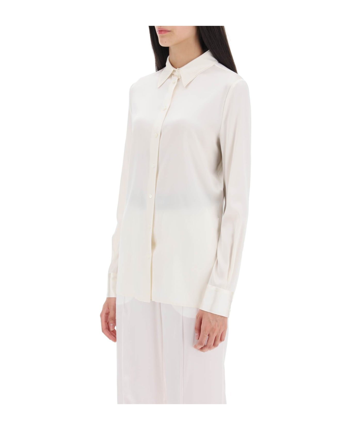 Tom Ford Silk Satin Shirt - CHALK (White)