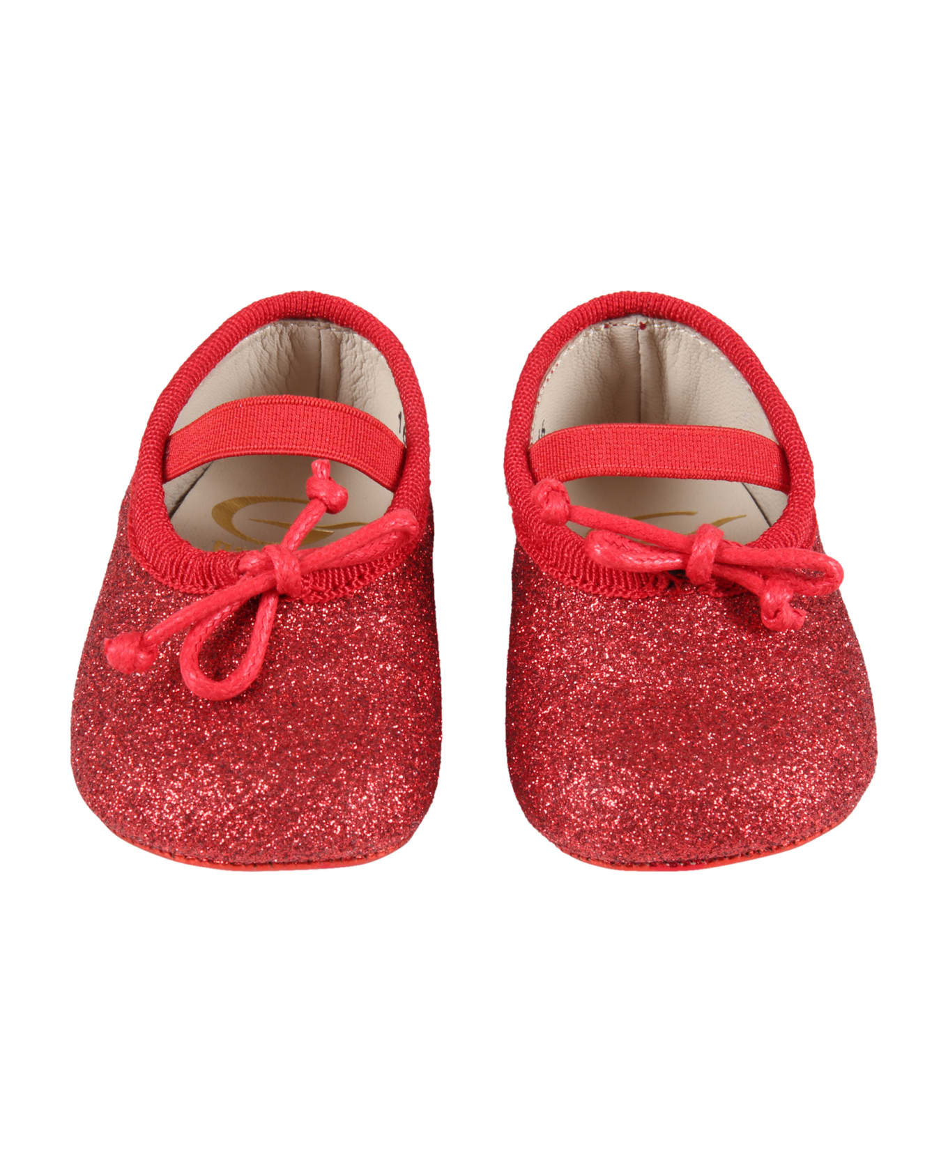 Gallucci Red Ballet Flats For Baby Girl - Red