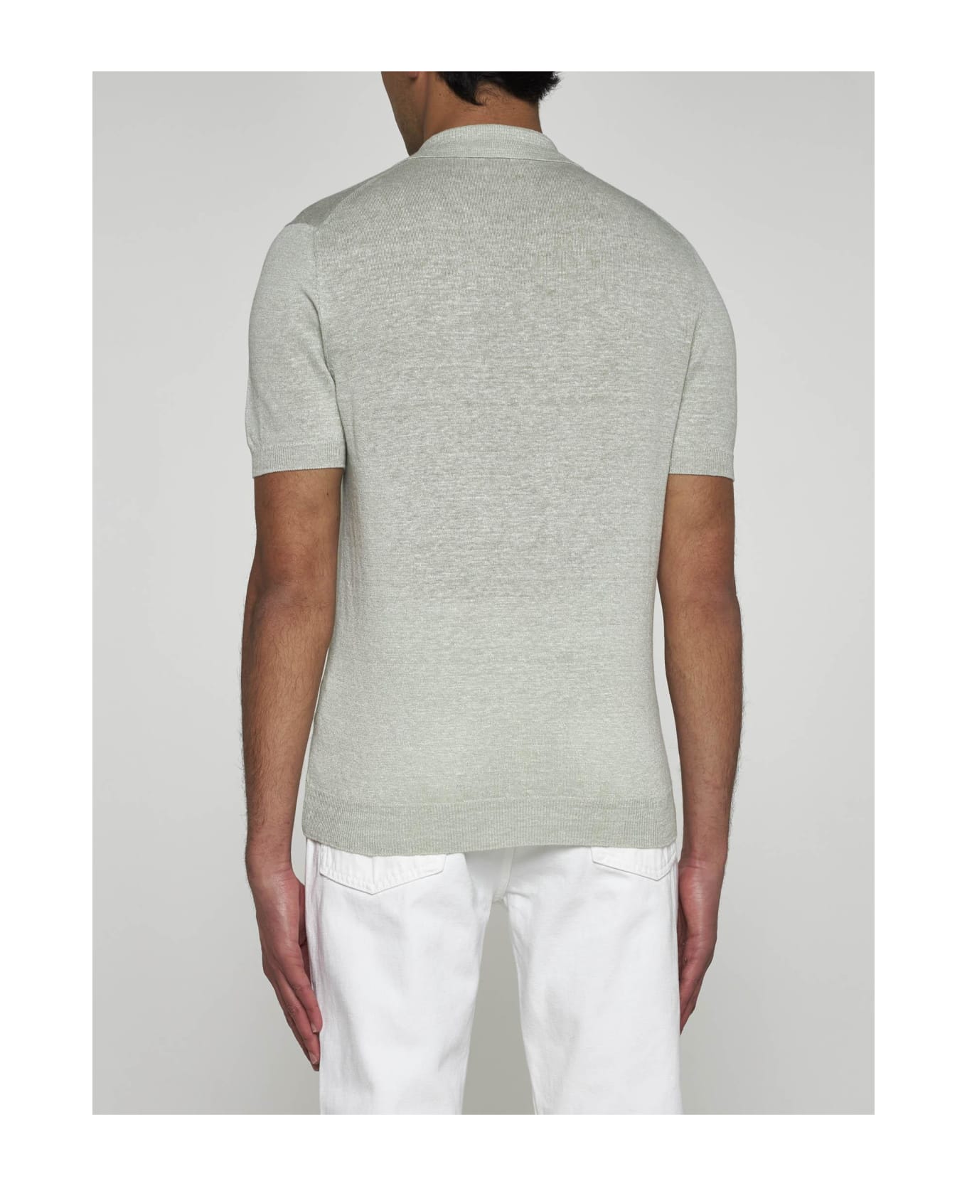Tagliatore Linen And Cotton Polo Shirt - GREEN