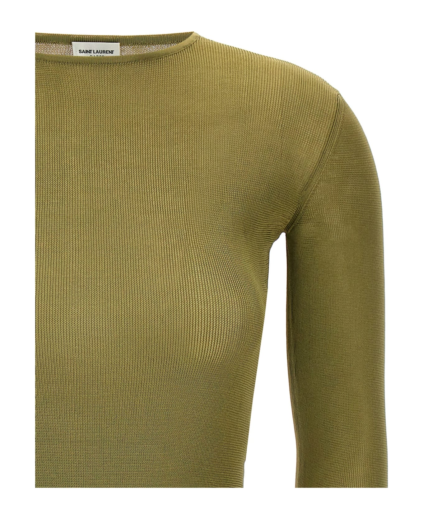 Saint Laurent Knit Crop Top - Green ニットウェア