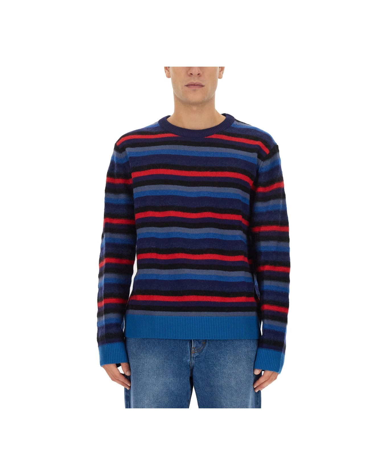 PS by Paul Smith Jersey With Stripe Pattern - BLUE