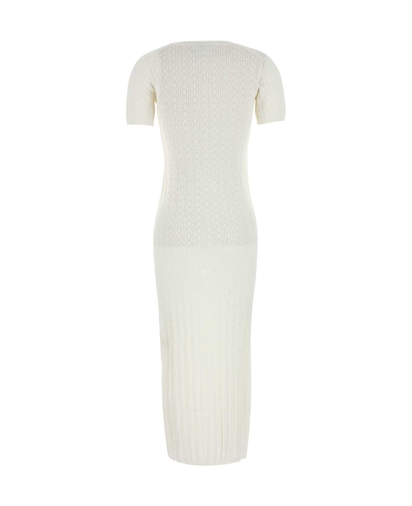 Loulou Studio White Stretch Crochet Aruba Dress - IVORYIVORY