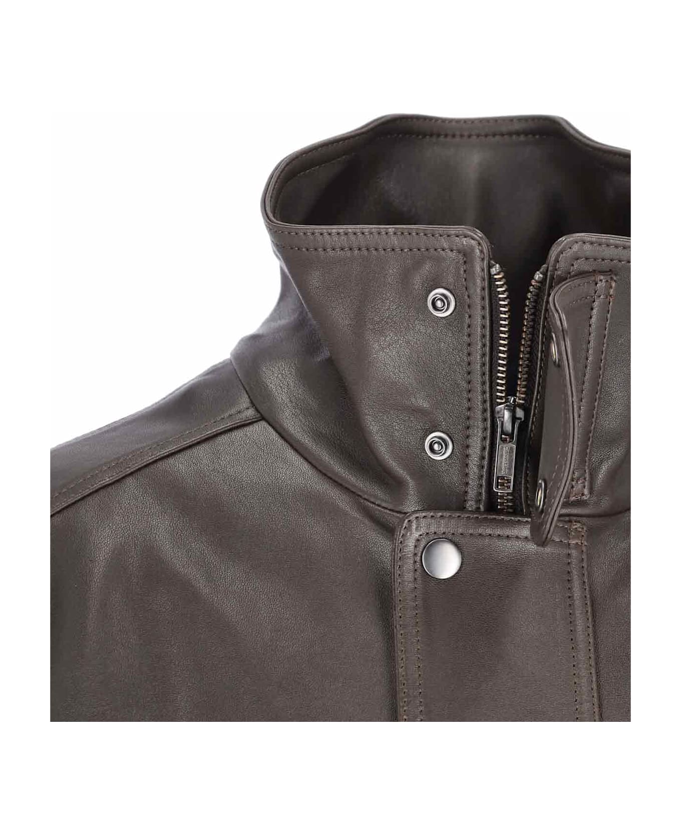 Calvin Klein Sheep Skin Jacket - Brown