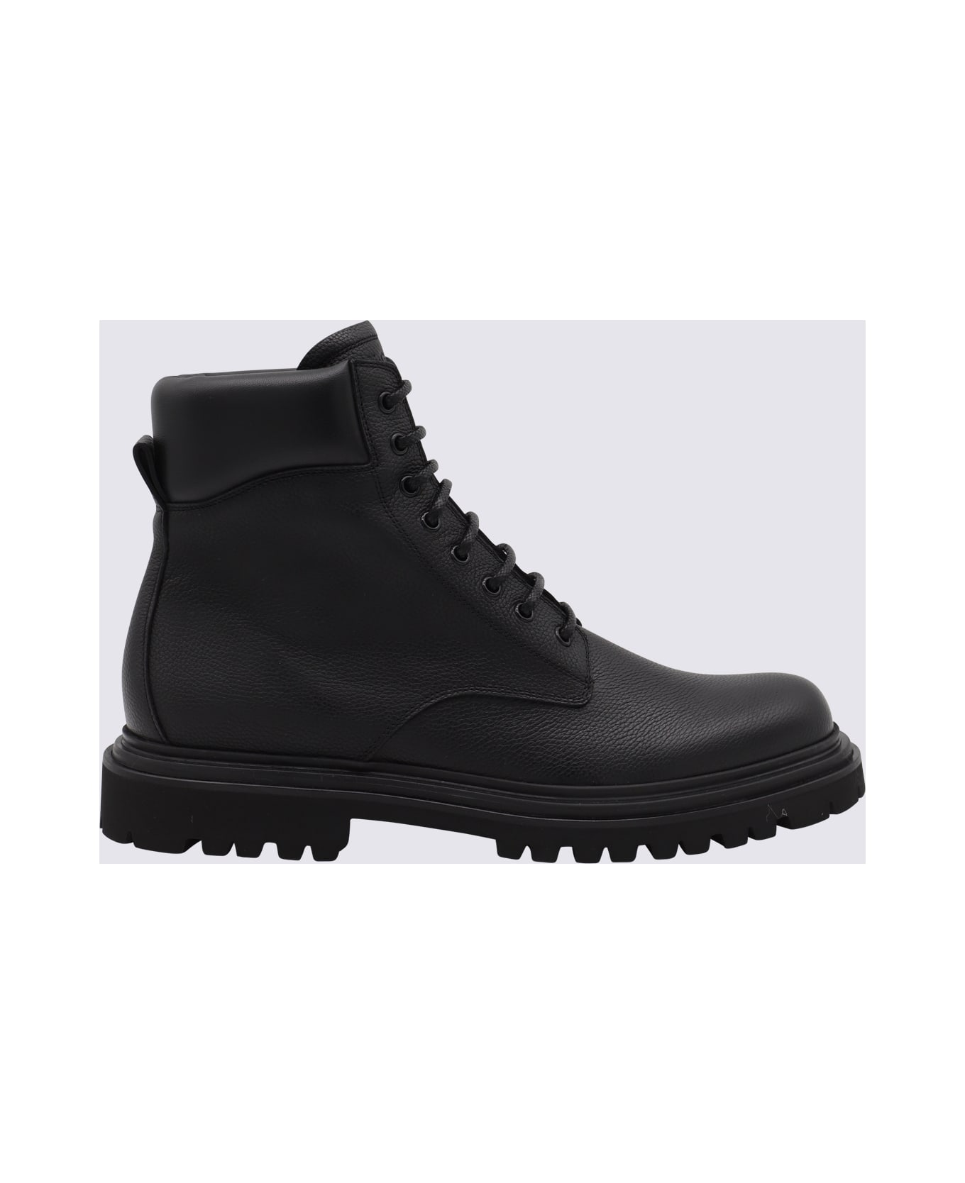 Dolce 
Gabbana Black Leather Boots - Black