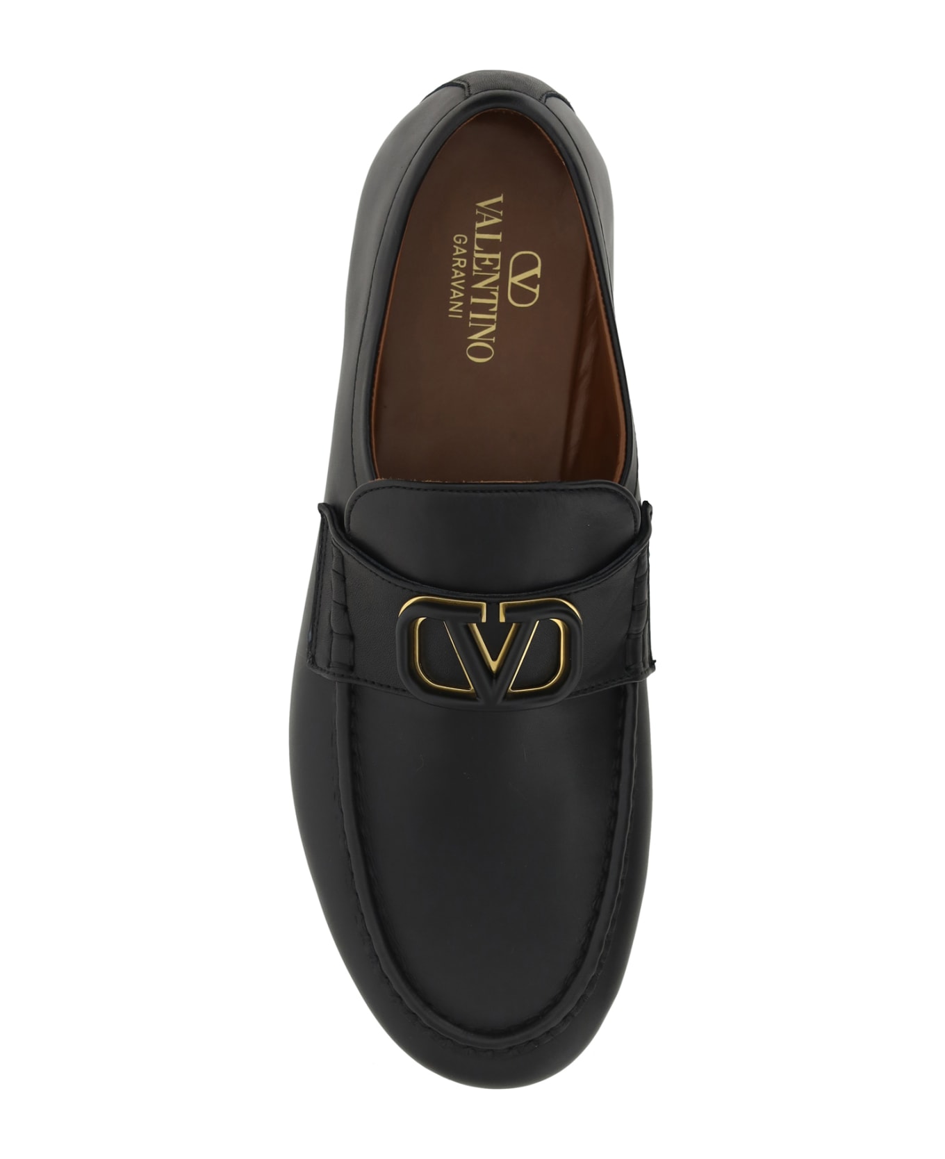 Valentino Garavani - Leather Loafers - Black ローファー＆デッキシューズ