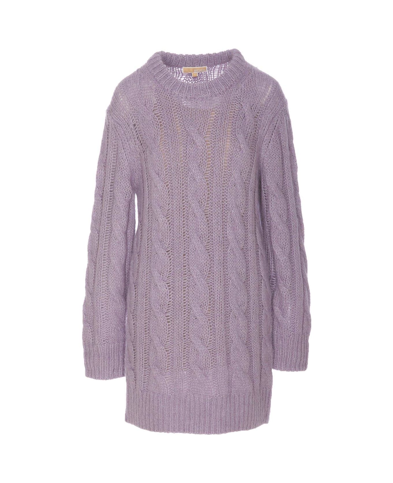 Michael Kors Cable Knit Dress - PURPLE