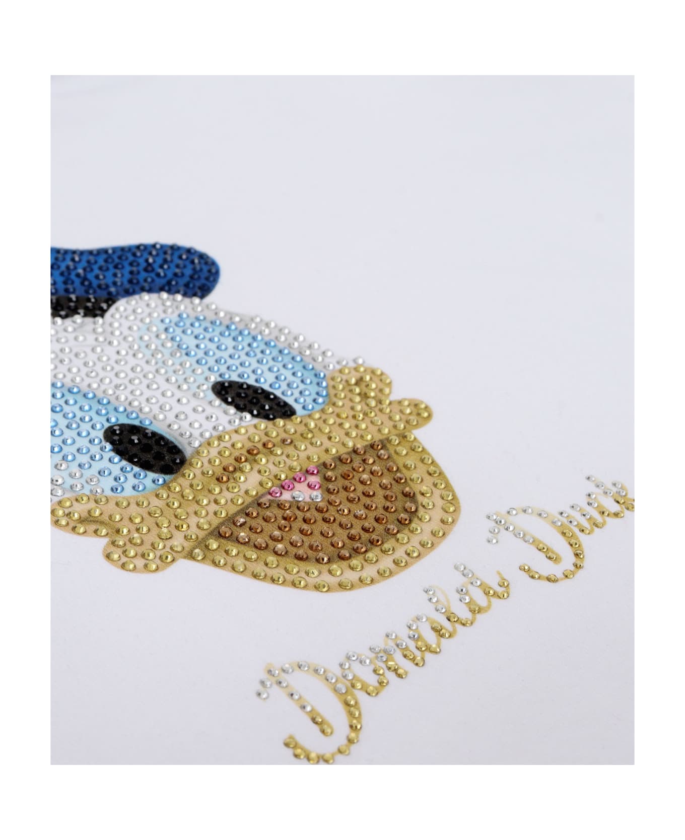 Monnalisa White Donald Duck Sweatshirt - WHITE ニットウェア＆スウェットシャツ