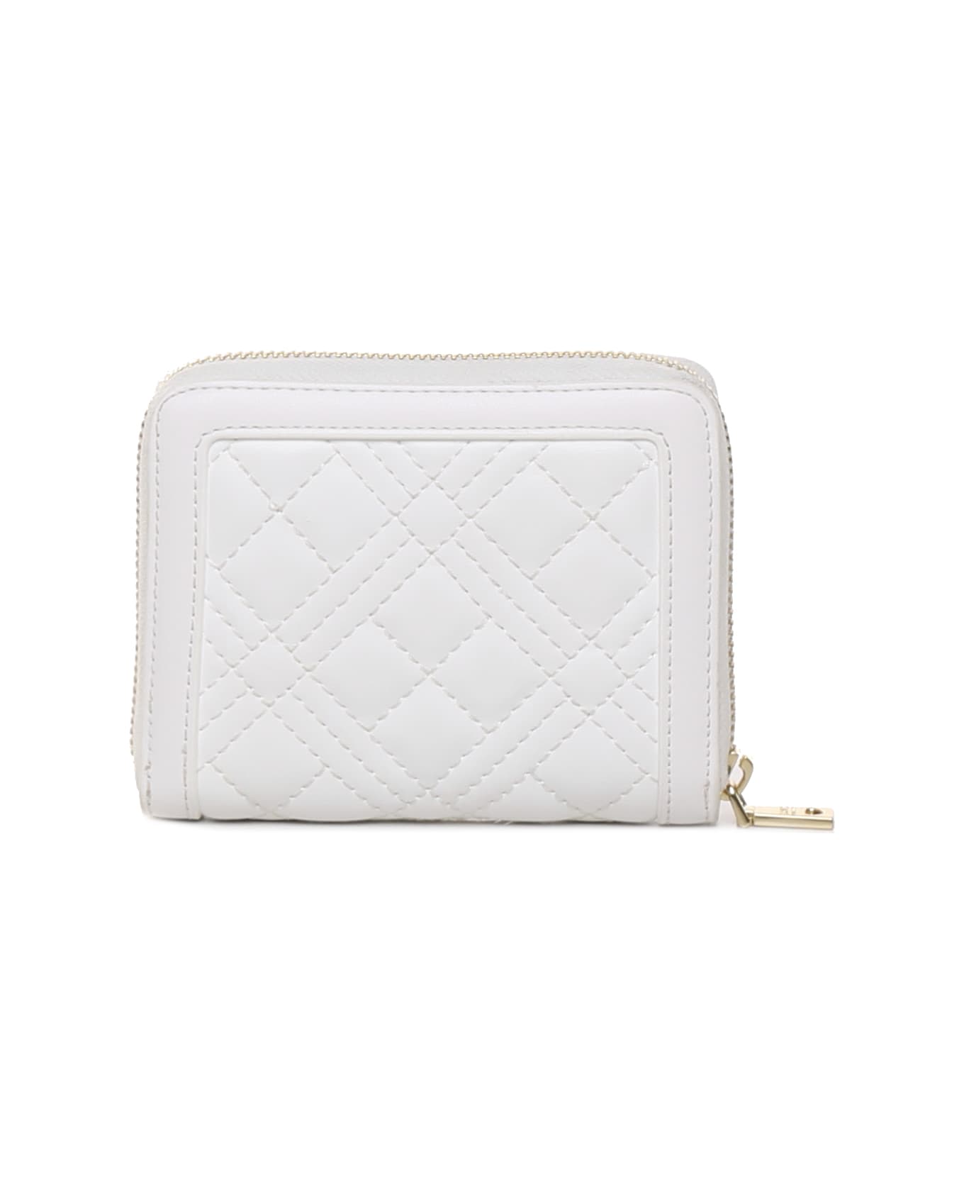 Love Moschino Quilted Wallet - Offwhite